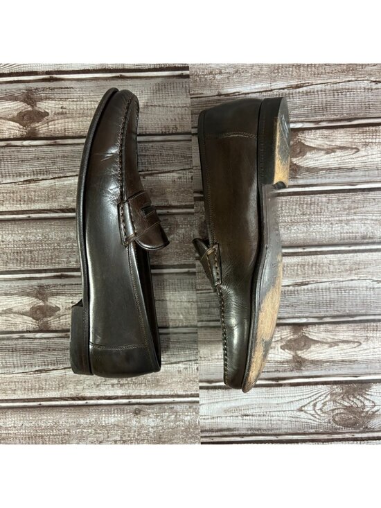 Santoni of Italy Penny leather Loafers size 8.5 color brown main image 11